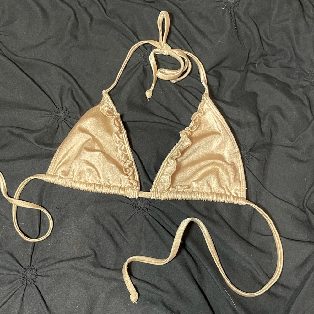Gold triangle bikini